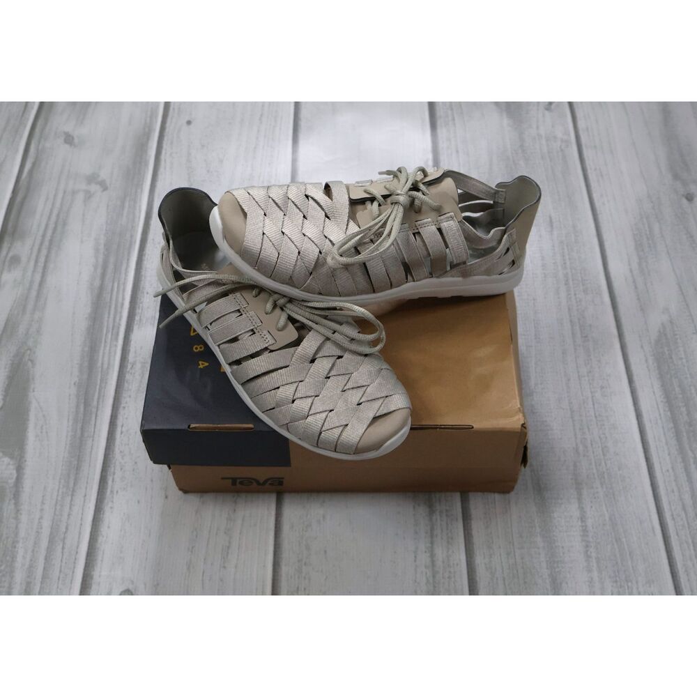 MERRELL Flora Kye Weave Lace Up Sneakers J94846 - Beige - Women's Size 8